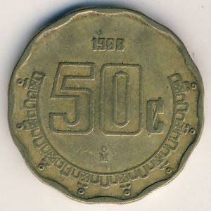 Монета 50 сентаво. 1998г. Мексика. (F)