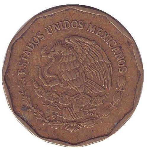 Монета 20 сентаво. 1999г. Мексика. (F)