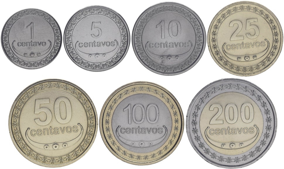 Набор монет Восточный Тимор. 2003-2017г. (UNC) (7 шт.)