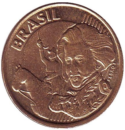 Монета 10 сентаво. 2006г. Бразилия. Педру I. (F)
