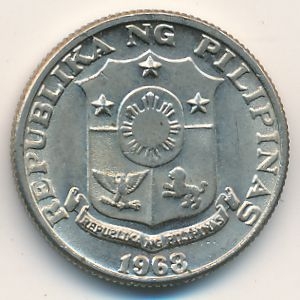 Монета 25 сентимо. 1968г. Филиппины. (VF)