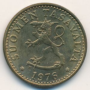 Монета 20 пенни. 1976г. Финляндия. (F)