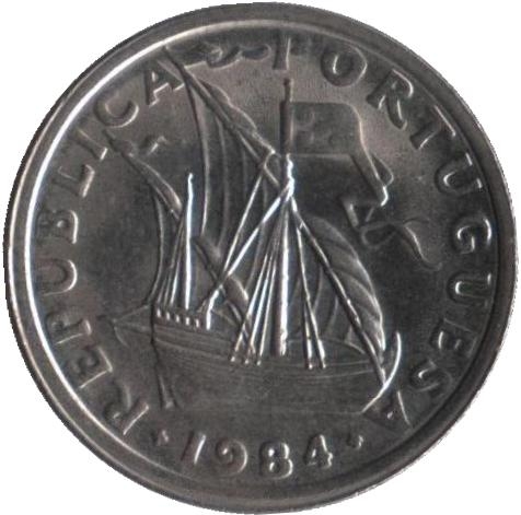 Монета 2,5 эскудо. 1984г. Португалия. (F)