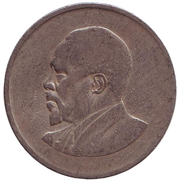 Монета 1 шиллинг. 1967г. Кения. (VF)