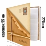 Альбом для хранения марок с 10 белыми листами. Формат "OPTIMA". Цвет - коричневый