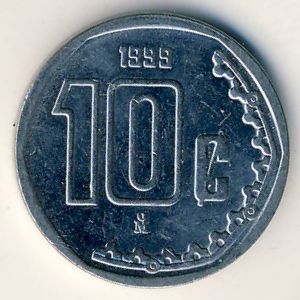 Монета 10 сентаво. 1999г. Мексика. (F)