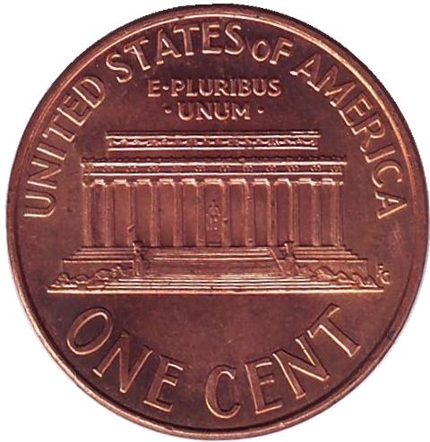 Монета 1 цент. США. 1998г. «Lincoln Cent». (D). (F)