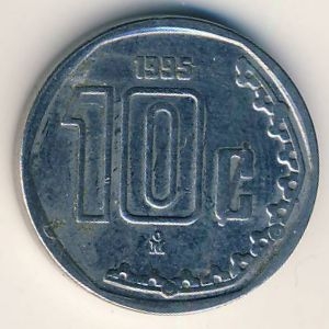Монета 10 сентаво. 1995г. Мексика. (F)