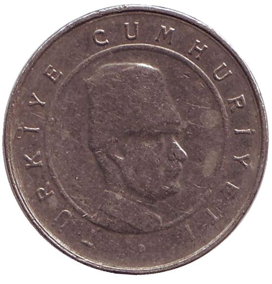 Монета 10 новых курушей. 2007г. Турция. (F)