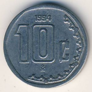 Монета 10 сентаво. 1994г. Мексика. (F)