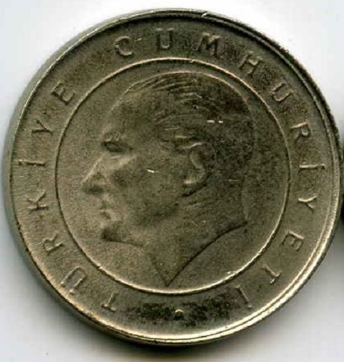 Монета 50 бин лир. 2003г. Турция. (F)