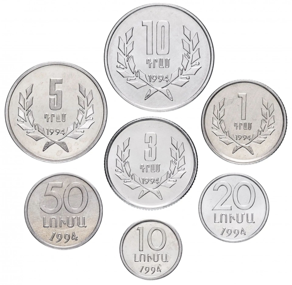 Набор монет Армения. 1994г. (UNC) (7 шт.)