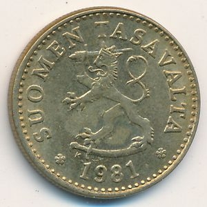 Монета 10 пенни. 1981г. Финляндия. (F)
