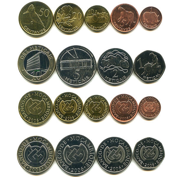 Набор монет Мозамбик. 2006г. (9 шт.)