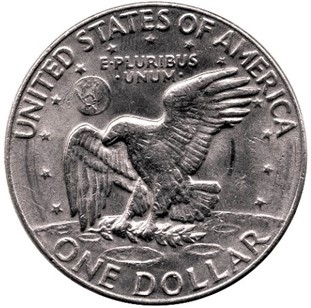 Монета 1 доллар. США. 1978г. Дуайт Эйзенхауэр. (D). (F)