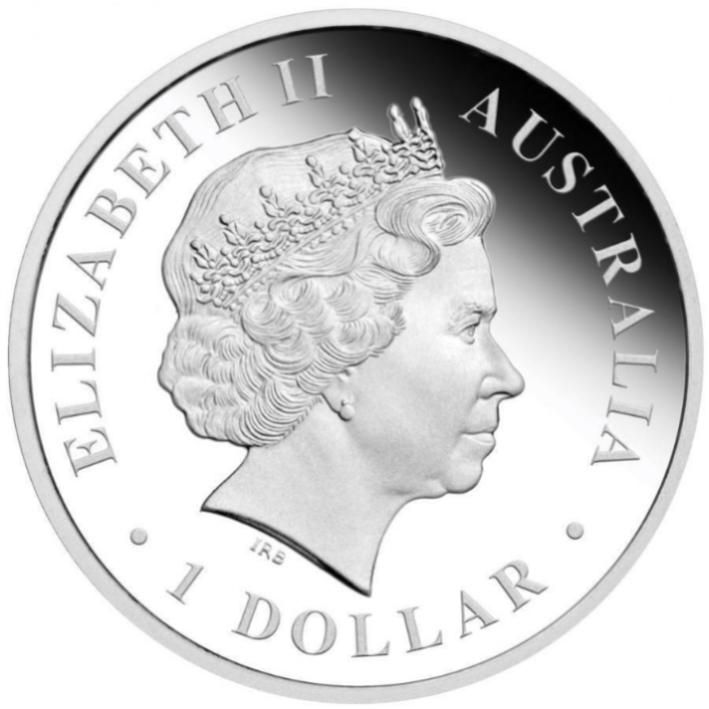 Монета 1 доллар. 2011г. Австралия. «Тасманийский дьявол», (цветная эмаль). Серебро. (UNC)