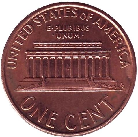 Монета 1 цент. США. 1999г. «Lincoln Cent». (F)