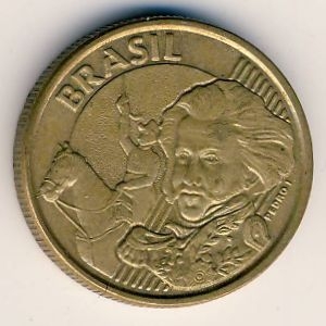 Монета 10 сентаво. 2015г. Бразилия. Тирадентис. (VF)