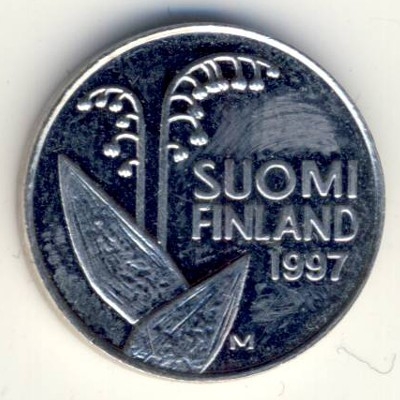 Монета 10 пенни. 1997г. Финляндия. (F)