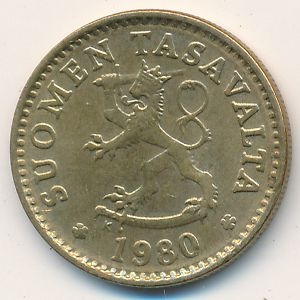 Монета 10 пенни. 1980г. Финляндия. (F)