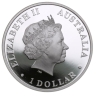 Монета 1 доллар. 2011г. Австралия. «Страус», (цветная эмаль). Серебро. (UNC)