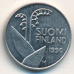 Монета 10 пенни. 1990г. Финляндия. (F)