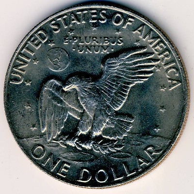 Монета 1 доллар. США. 1974г. Дуайт Эйзенхауэр. (F)