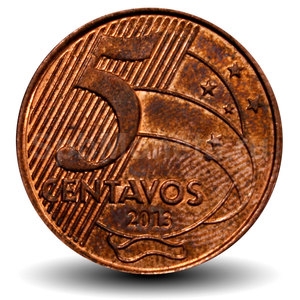 Монета 5 сентаво. 2013г. Бразилия. Тирадентис. (F)