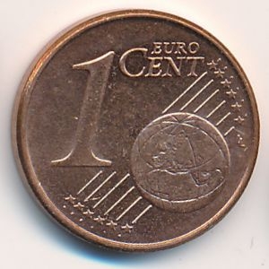 Монета 1 евроцент. 2013г. Германия. (J). (F)
