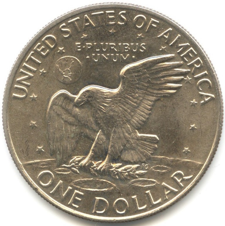 Монета 1 доллар. США. 1974г. Дуайт Эйзенхауэр. (D). (VF)