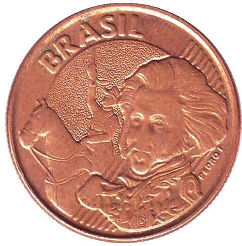 Монета 5 сентаво. 2007г. Бразилия. Тирадентис. (F)