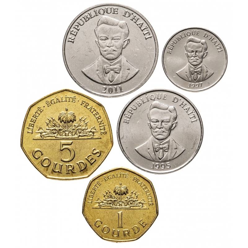 Набор монет Гаити. 1995-2011г. (UNC) (5 шт.)