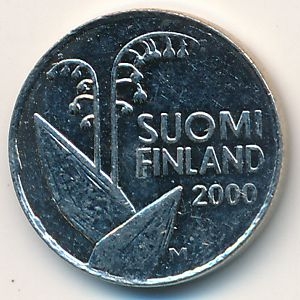 Монета 10 пенни. 2000г. Финляндия. (F)