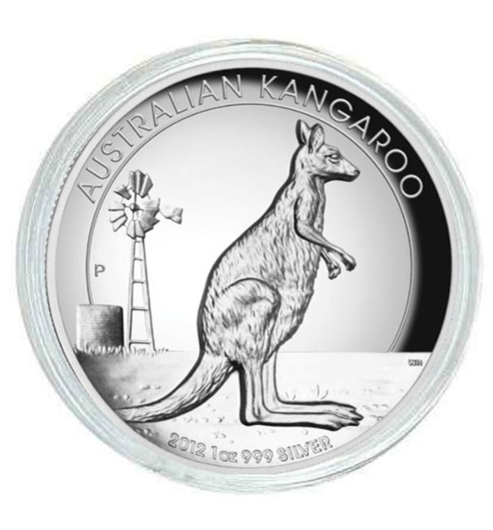 Монета 1 доллар. 2012г. Австралия. «Кенгуру». Серебро. (UNC)
