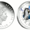 Монета 1 доллар. 2012г. Австралия. «Императорский пингвин», (цветная эмаль). Серебро. (UNC)