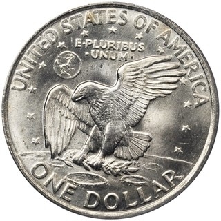 Монета 1 доллар. США. 1971г. Дуайт Эйзенхауэр. (D). (F)