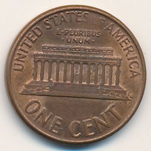 Монета 1 цент. США. 1990г. «Lincoln Cent». (D). (F)