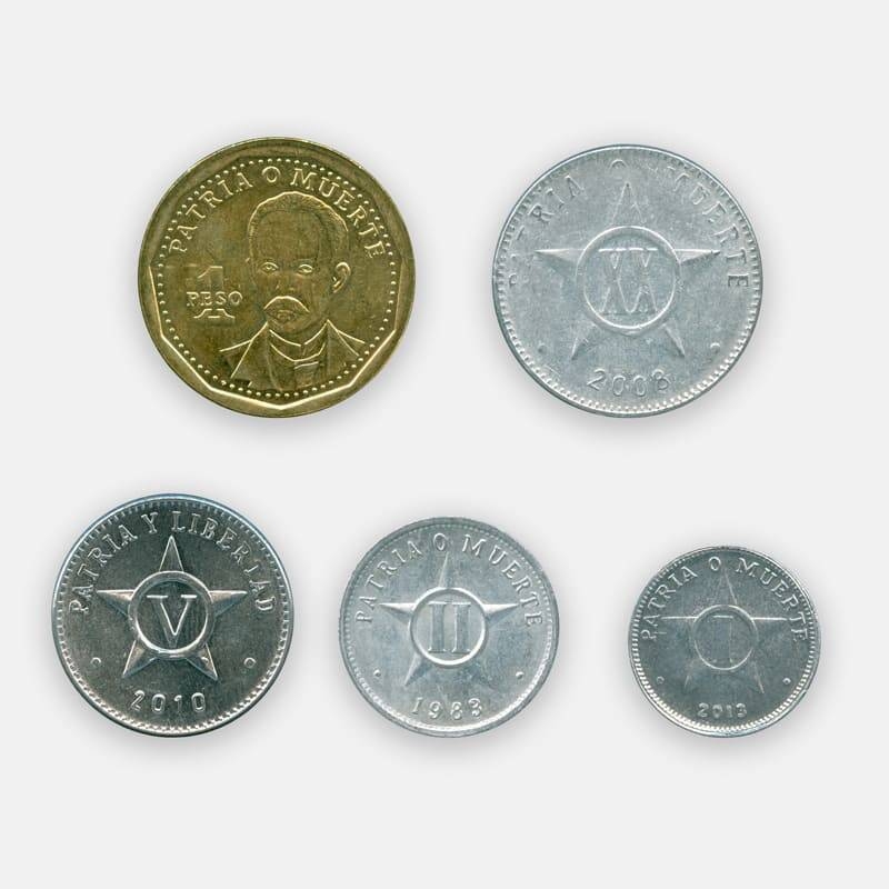 Набор монет Куба. 1983-2013г. (F) (5 шт.)