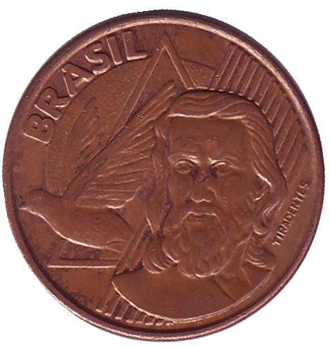 Монета 5 сентаво. 2003г. Бразилия. Тирадентис. (VF)
