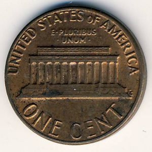 Монета 1 цент. США. 1984г. «Lincoln Cent». (D). (VG)