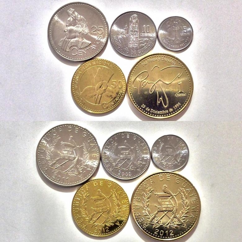 Набор монет Гватемала. (5 шт.)
