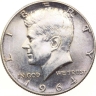 Монета 1/2 доллара. США. 1964г. Кеннеди. Серебро 900 пробы. (VF)